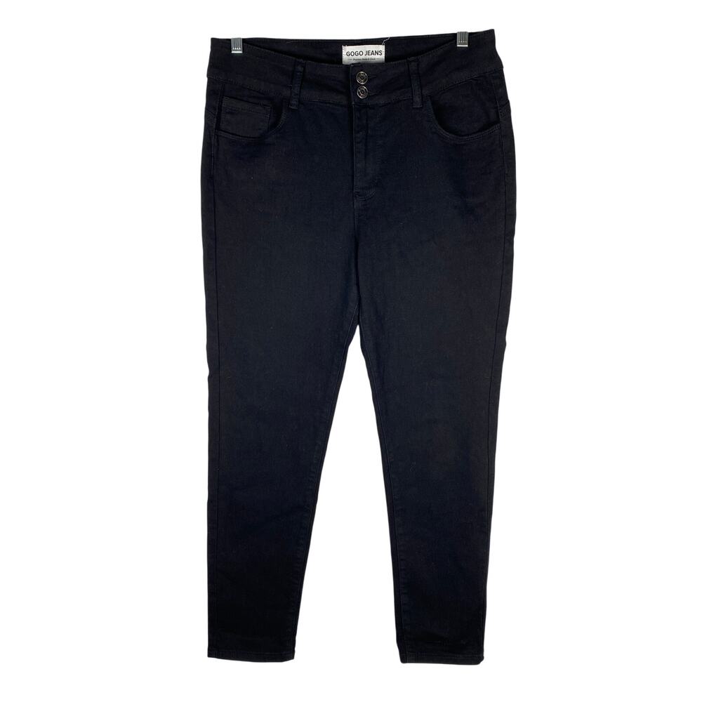 GOGO Jeans High Rise Skinny Juniors 15/32 Black Casual Minimalist Sleek Modern
